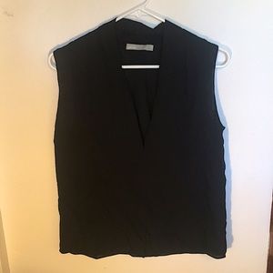 Vince Black V-Neck Blouse XS
